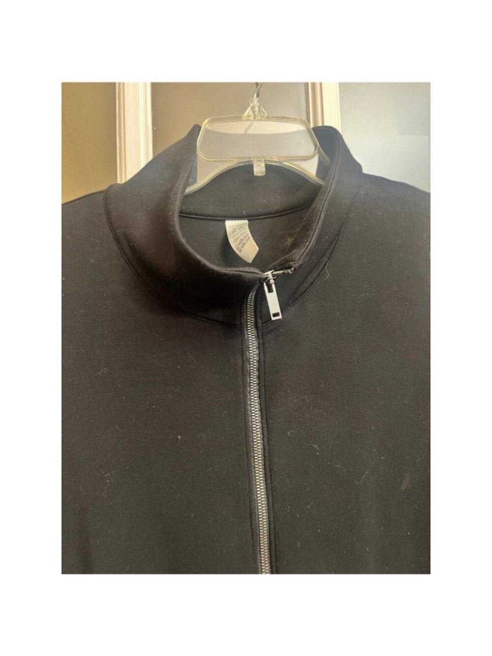 SPANX AIRESSENTIALS Black Full Zip Mock Neck Jumpsuit Women's 1X 1XT. E - Picture 4 of 9